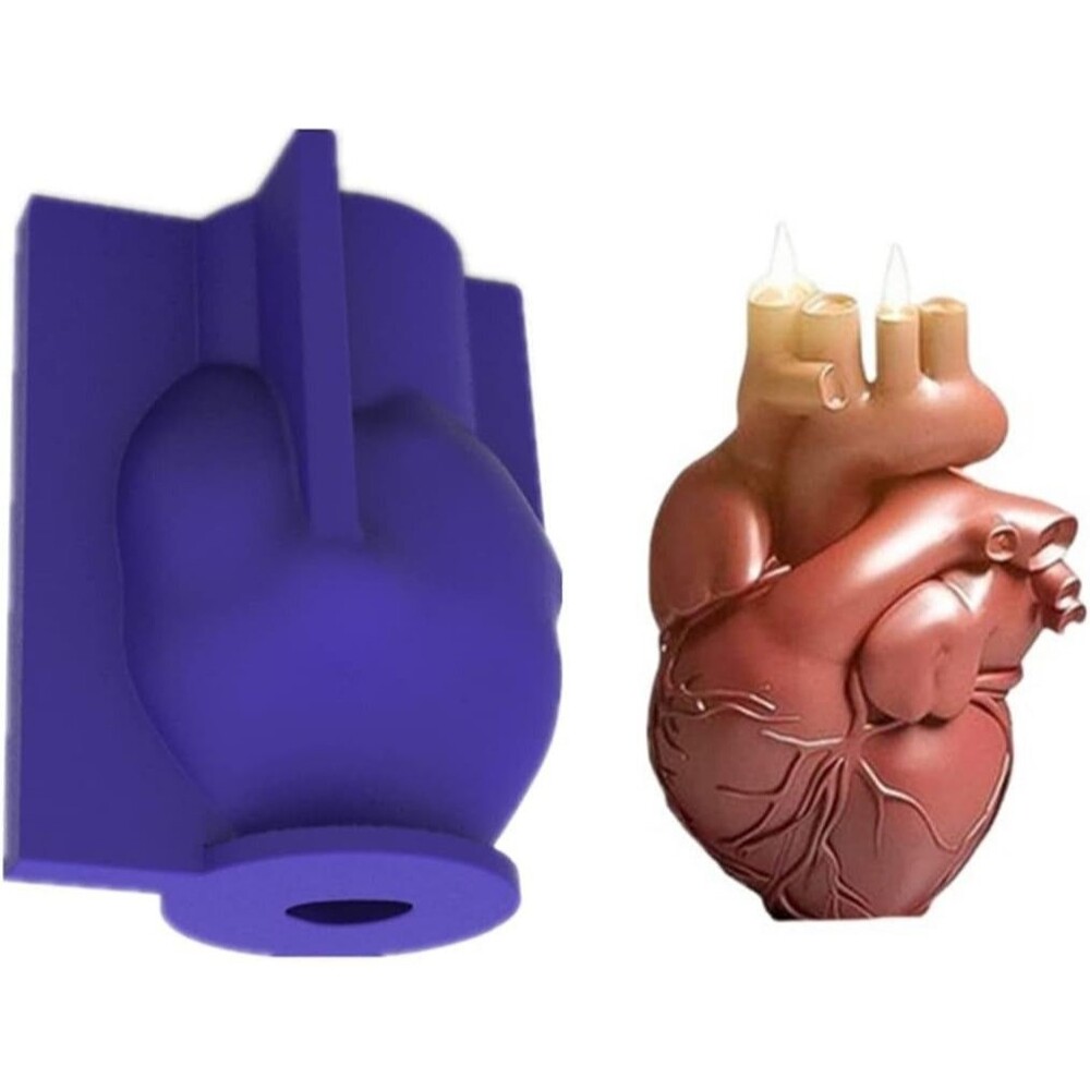 Heart Mould Silicone Soap, Candle or Baking DIY Crafting Human Heart NEW
